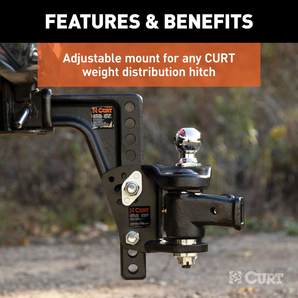 CURT 17132 Weight Distribution Shank (2-1/2" Shank, 8" Drop)