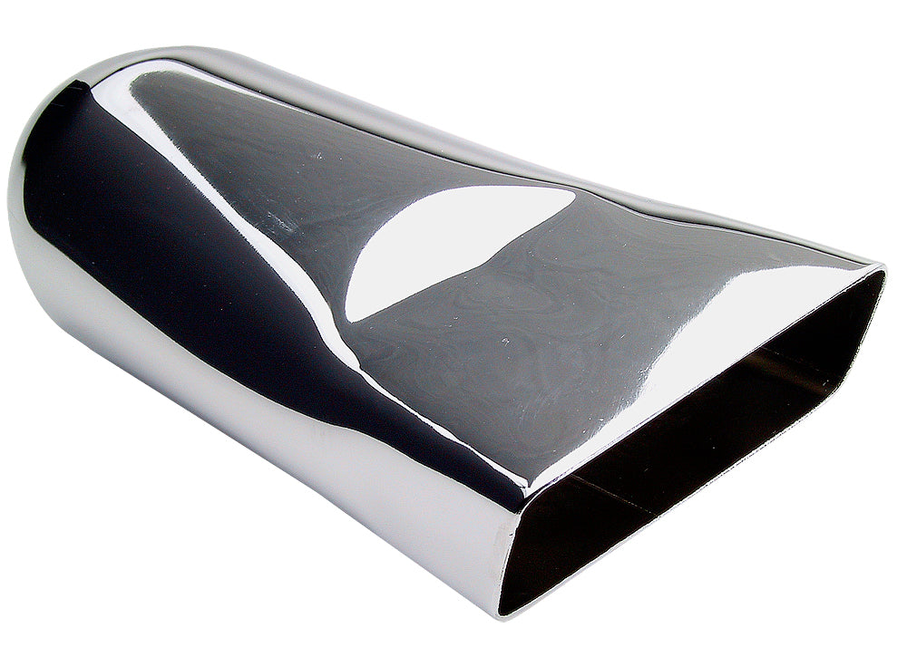 Hedman Hedders 17150 FLAT- Angled HOT TIPS Exhaust Tip; 2-1/4 in. System; 3-7/8 in. Out-CHROME