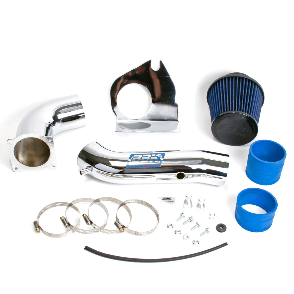 BBK Performance Parts 1719 1999-2004 MUSTANG V6 COLD AIR INTAKE FENDERWELL STYLE (Powder Coated Chrome) for Select Ford Mustang