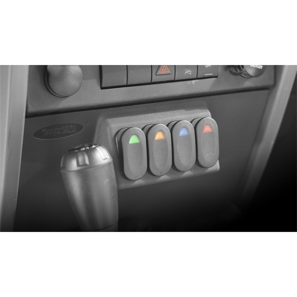 Rugged Ridge 17235.55 Lower Console Switch Panel for Select Jeep Wrangler