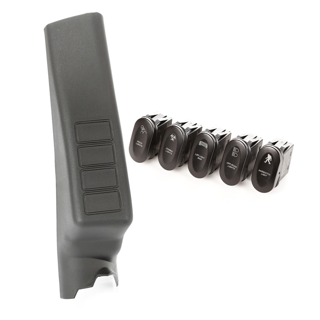 Rugged Ridge 17235.71 A Pillar Switch Pod Kit for Select Jeep Wrangler, Jeep Wrangler JK