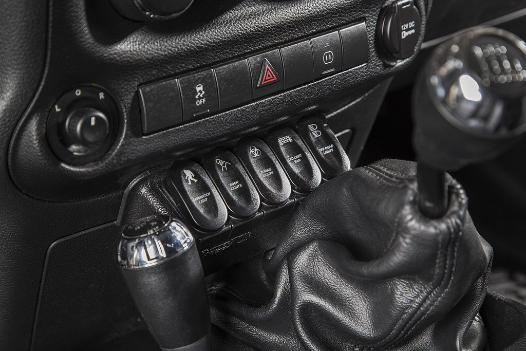 Rugged Ridge 17235.73 Lower Switch Panel Kit for Select Jeep Wrangler, Jeep Wrangler JK