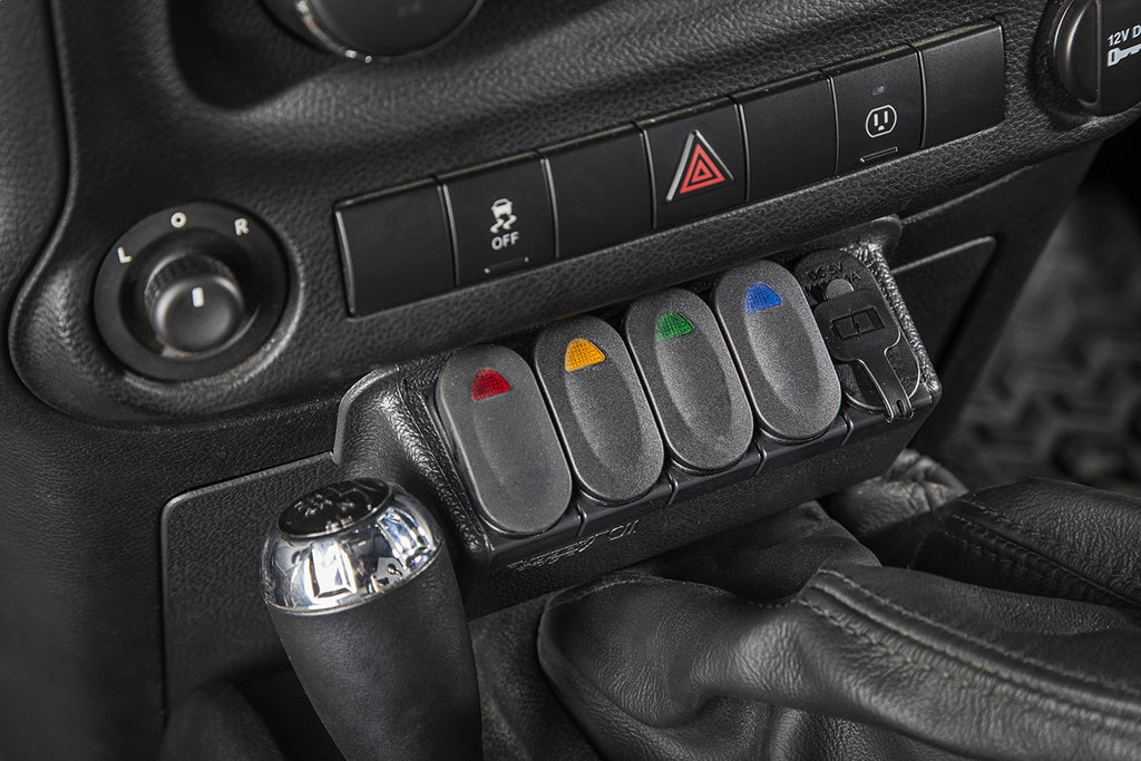 Rugged Ridge 17235.84 Lower Switch Panel Kit for Select Jeep Wrangler, Jeep Wrangler JK