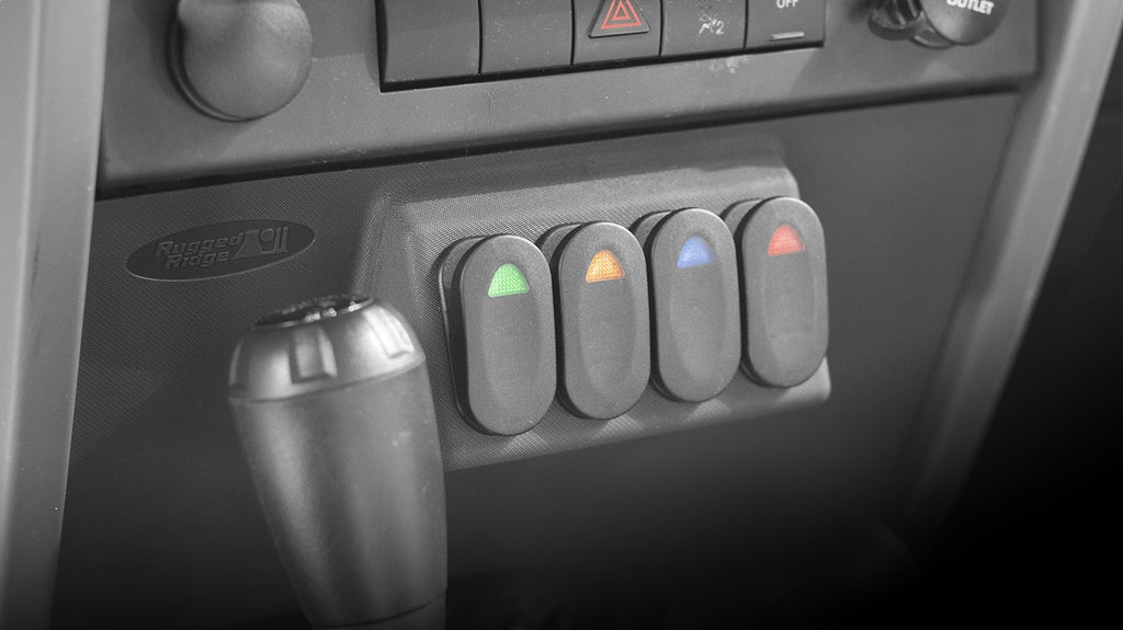 Rugged Ridge 17235.85 Lower Switch Panel Kit for Select Jeep Wrangler