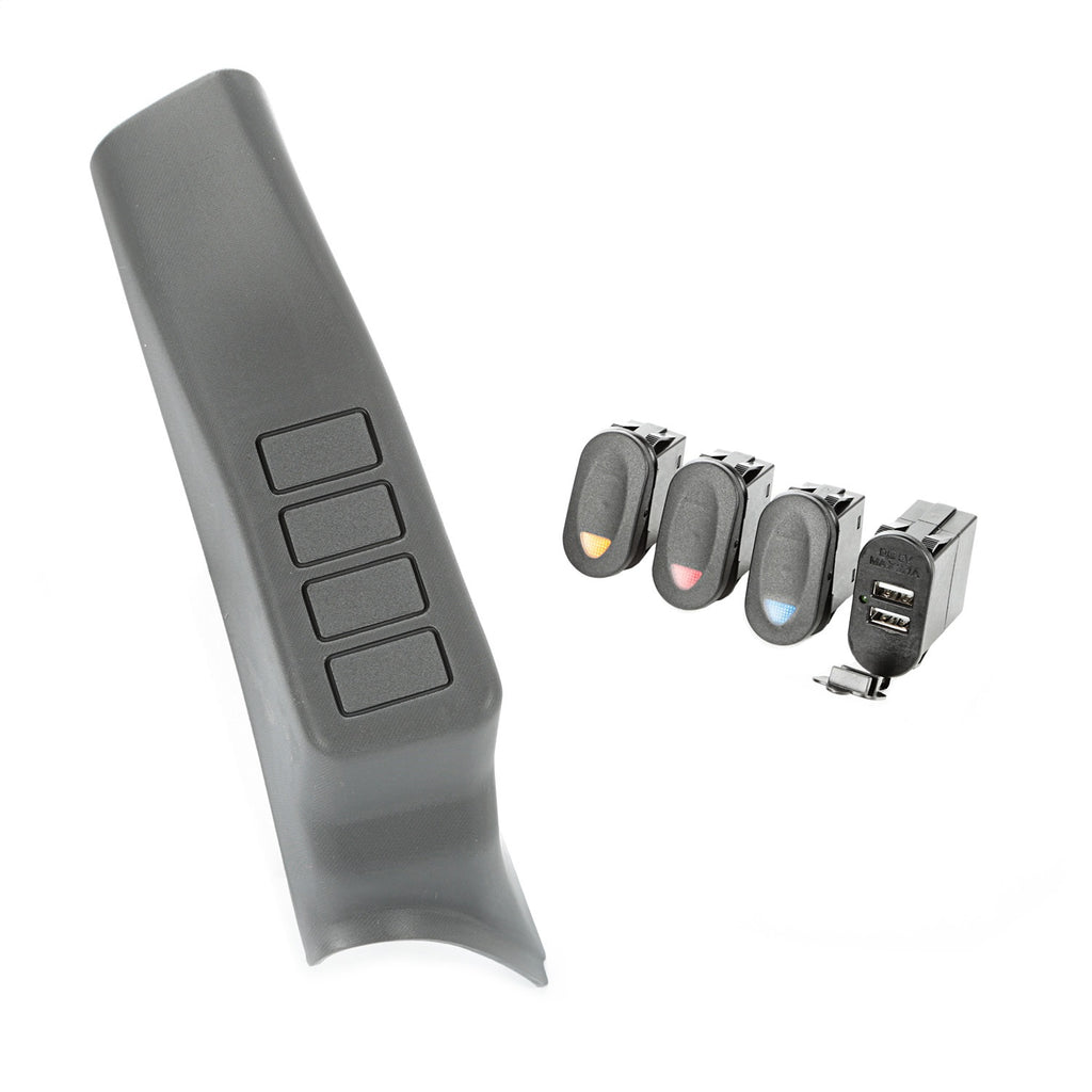 Rugged Ridge 17235.88 A Pillar Switch Pod Kit for Select Jeep Wrangler