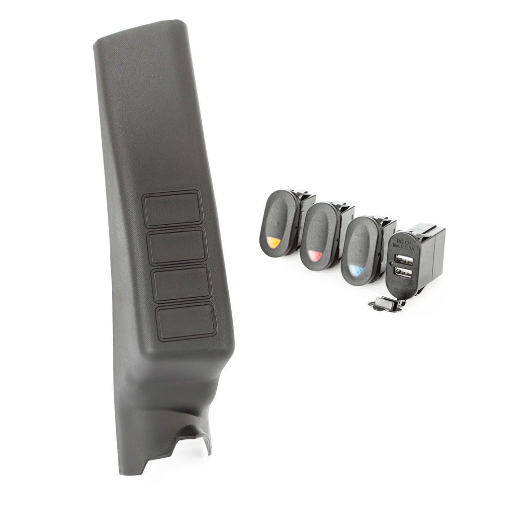 Rugged Ridge 17235.98 A Pillar Switch Pod Kit for Select Jeep Wrangler, Jeep Wrangler JK