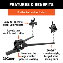 Load image into Gallery viewer, CURT 17300 Long Trunnion Bar Weight Distribution Hitch (5K - 6K lbs., 30-5/8" Bars)