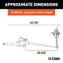 Load image into Gallery viewer, CURT 17302 Long Trunnion Bar Weight Distribution Hitch (8K - 10K lbs., 30-5/8" Bars)