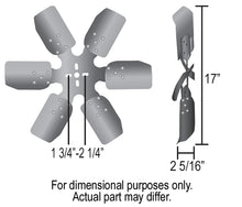 Load image into Gallery viewer, Derale 17317 17" Standard Rotation Rigid Race Fan, Steel Blade