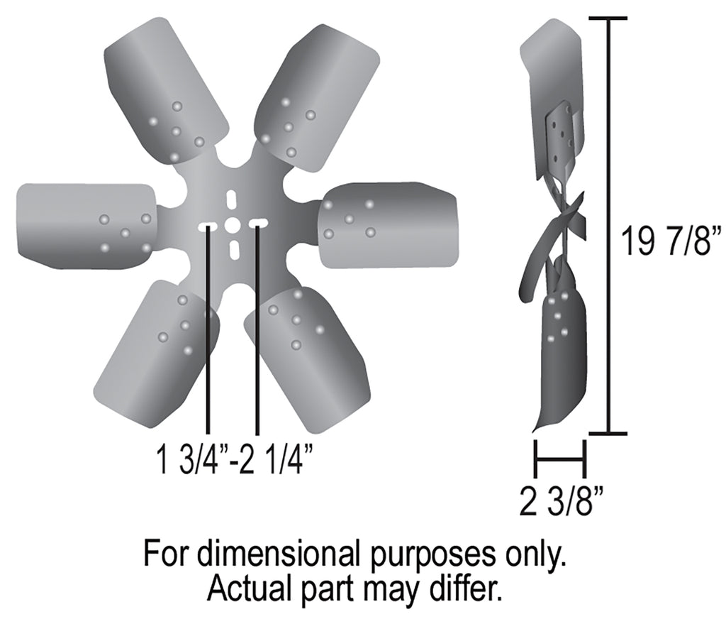 Derale 17320 20" Standard Rotation Rigid Race Fan, Steel Blade