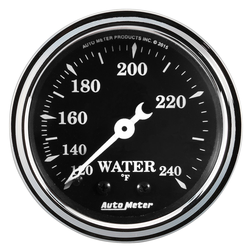 AutoMeter 1733 GAUGE, WATER TEMP, 2 1/16", 120-240?F, MECH, OLD TYME BLACK