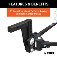 Load image into Gallery viewer, CURT 17352 Deep Drop Trunnion Bar Weight Distribution Hitch (8K - 10K lbs, 30-5/8" Bars)