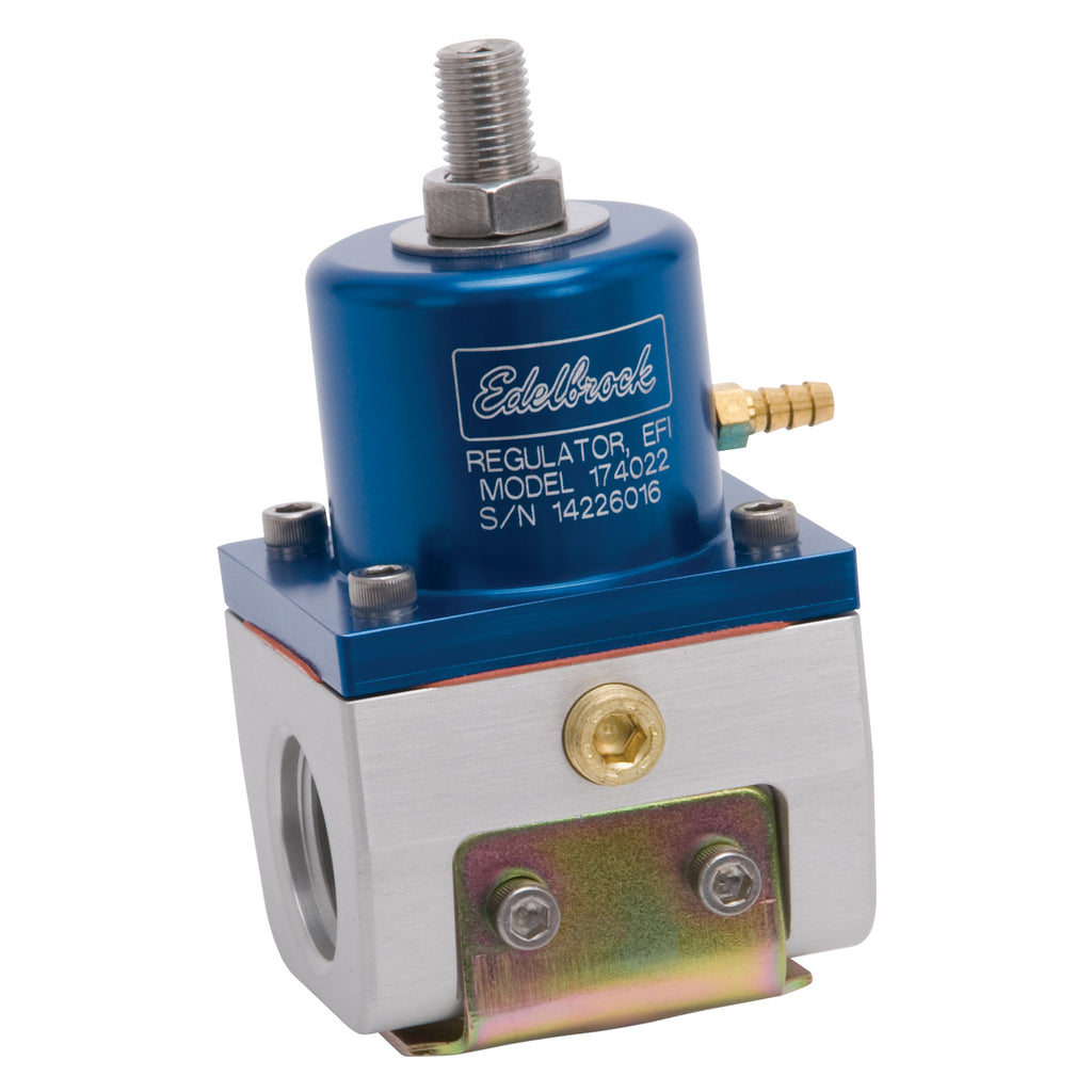 Edelbrock 174022 EFI Fuel Pressure Regulator -10 AN (180 GPH) in Blue/Clear Finish