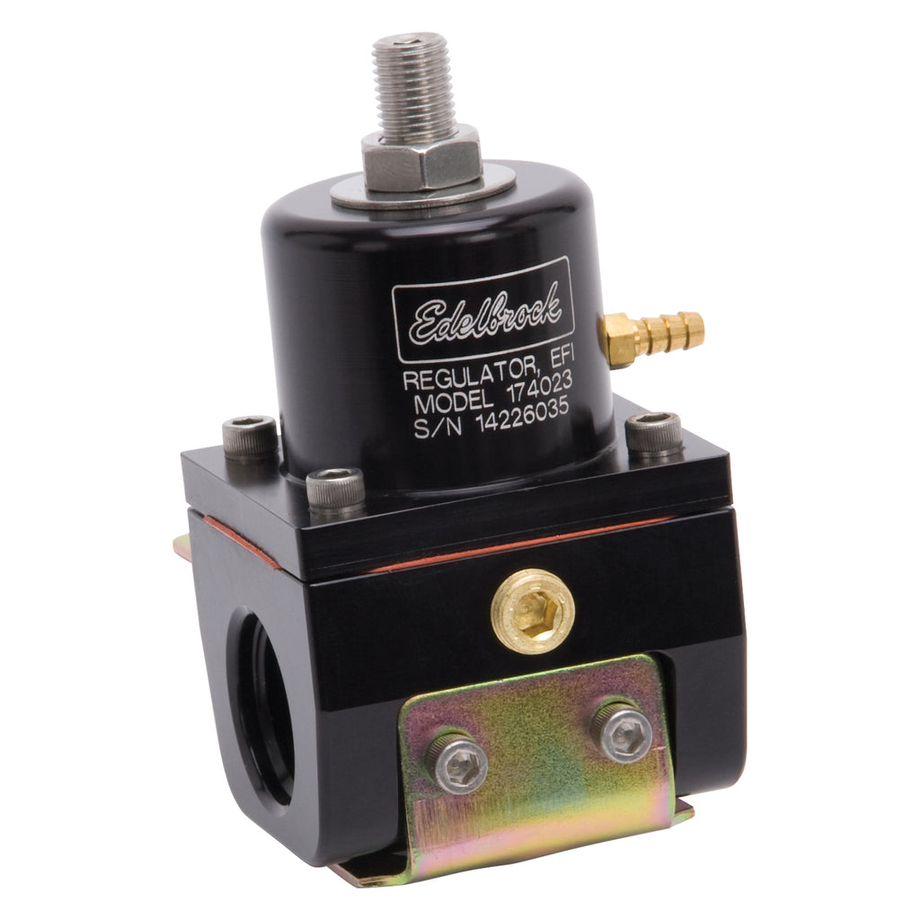 Edelbrock 174023 EFI Fuel Pressure Regulator -10 AN (180 GPH) in Black Finish
