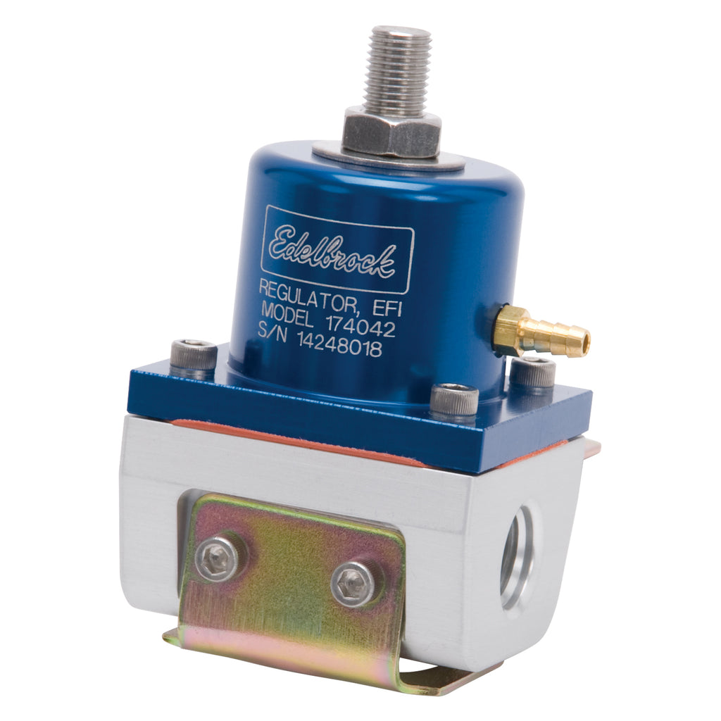 Edelbrock 174042 EFI Fuel Pressure Regulator -6 AN (180 GPH) in Blue/Clear Finish