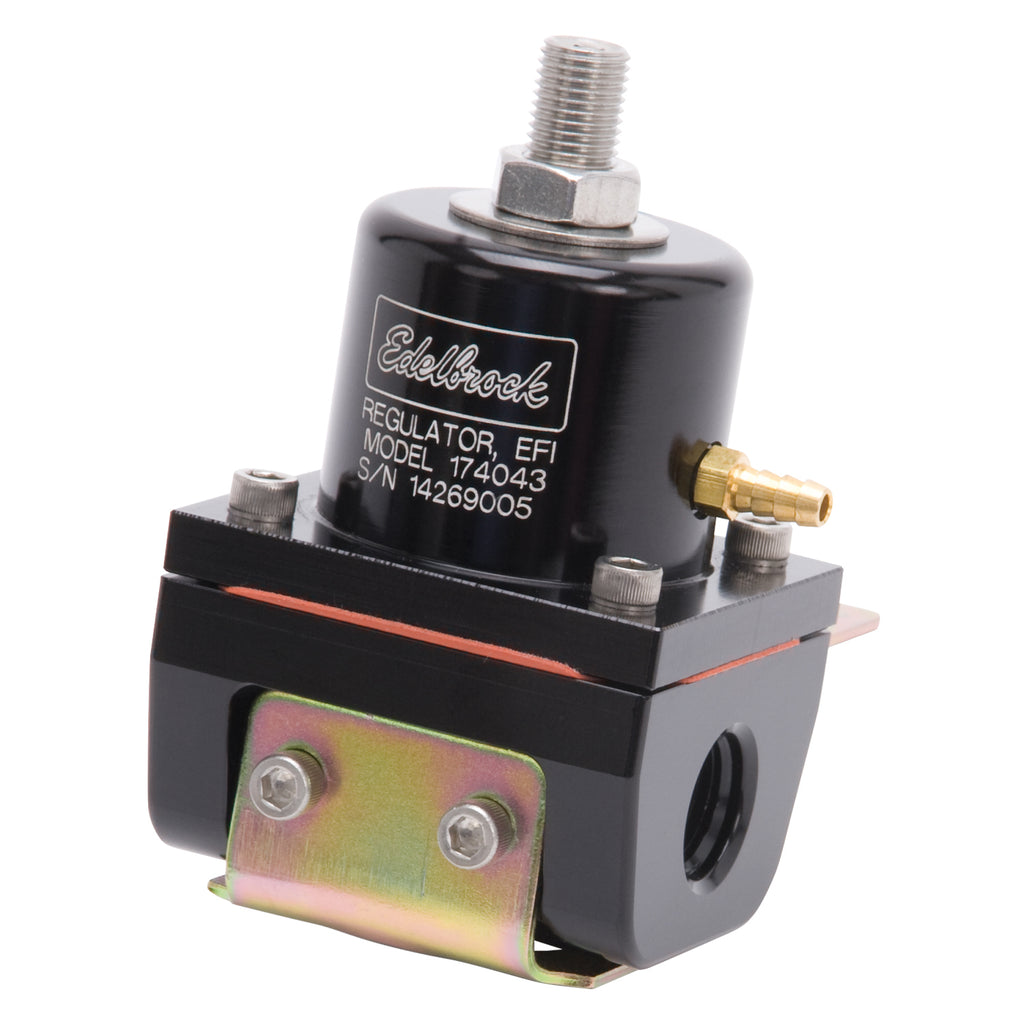 Edelbrock 174043 EFI Fuel Pressure Regulator -6 AN (180 GPH) in Black Finish