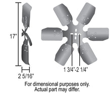 Load image into Gallery viewer, Derale 17417 17" Reverse Rotation Rigid Race Fan, Steel Blade
