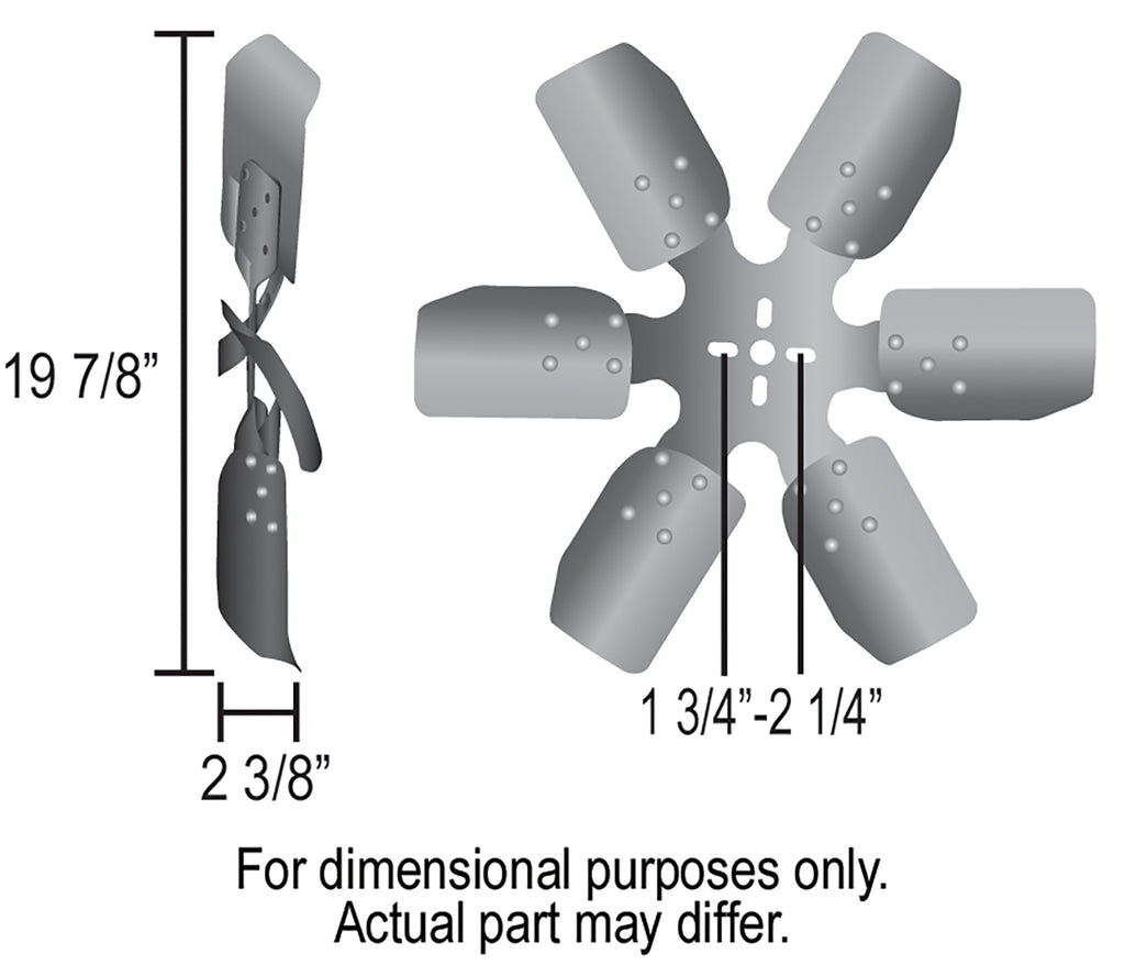 Derale 17420 20" Reverse Rotation Rigid Race Fan, Steel Blade