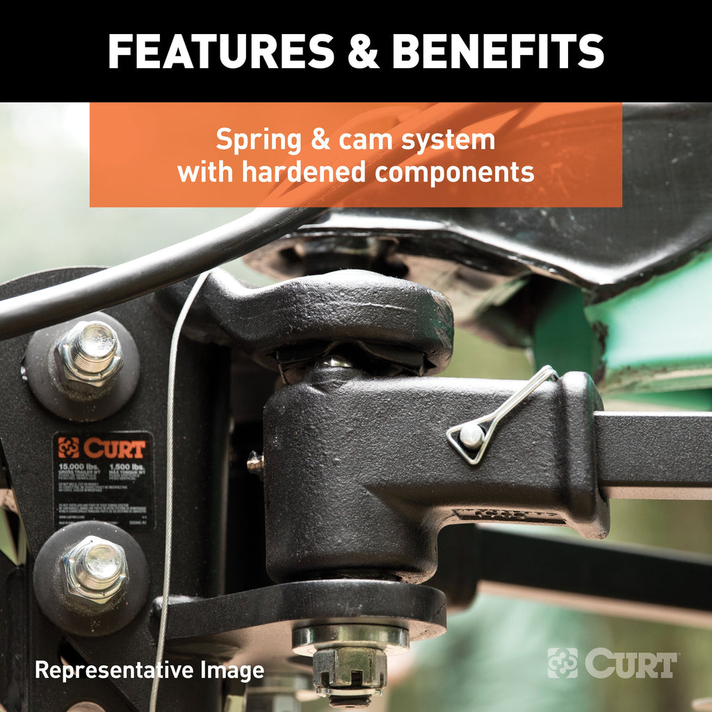 CURT 17499 TruTrack 4P Weight Distribution Hitch with 4x Sway Control, 5-8K