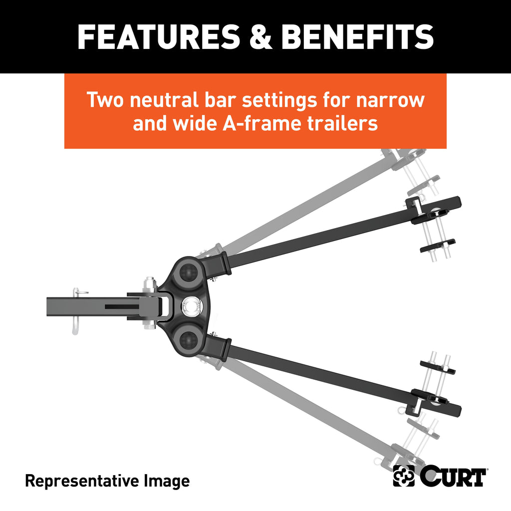 CURT 17499 TruTrack 4P Weight Distribution Hitch with 4x Sway Control, 5-8K