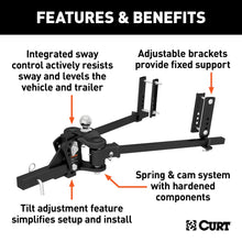 Load image into Gallery viewer, CURT 17500 TruTrack 4P Weight Distribution Hitch with 4x Sway Control, 8-10K