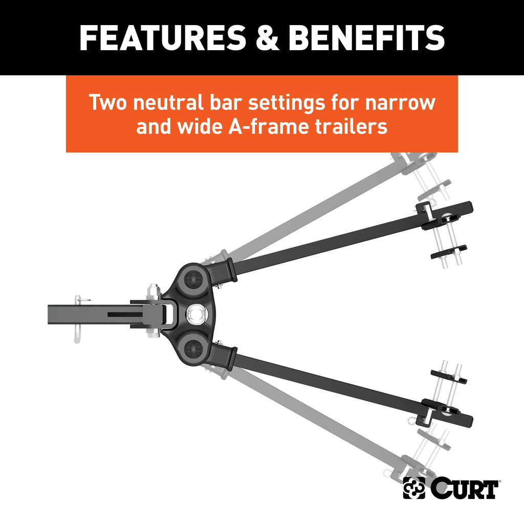 CURT 17501 TruTrack 4P Weight Distribution Hitch with 4x Sway Control, 10-15K