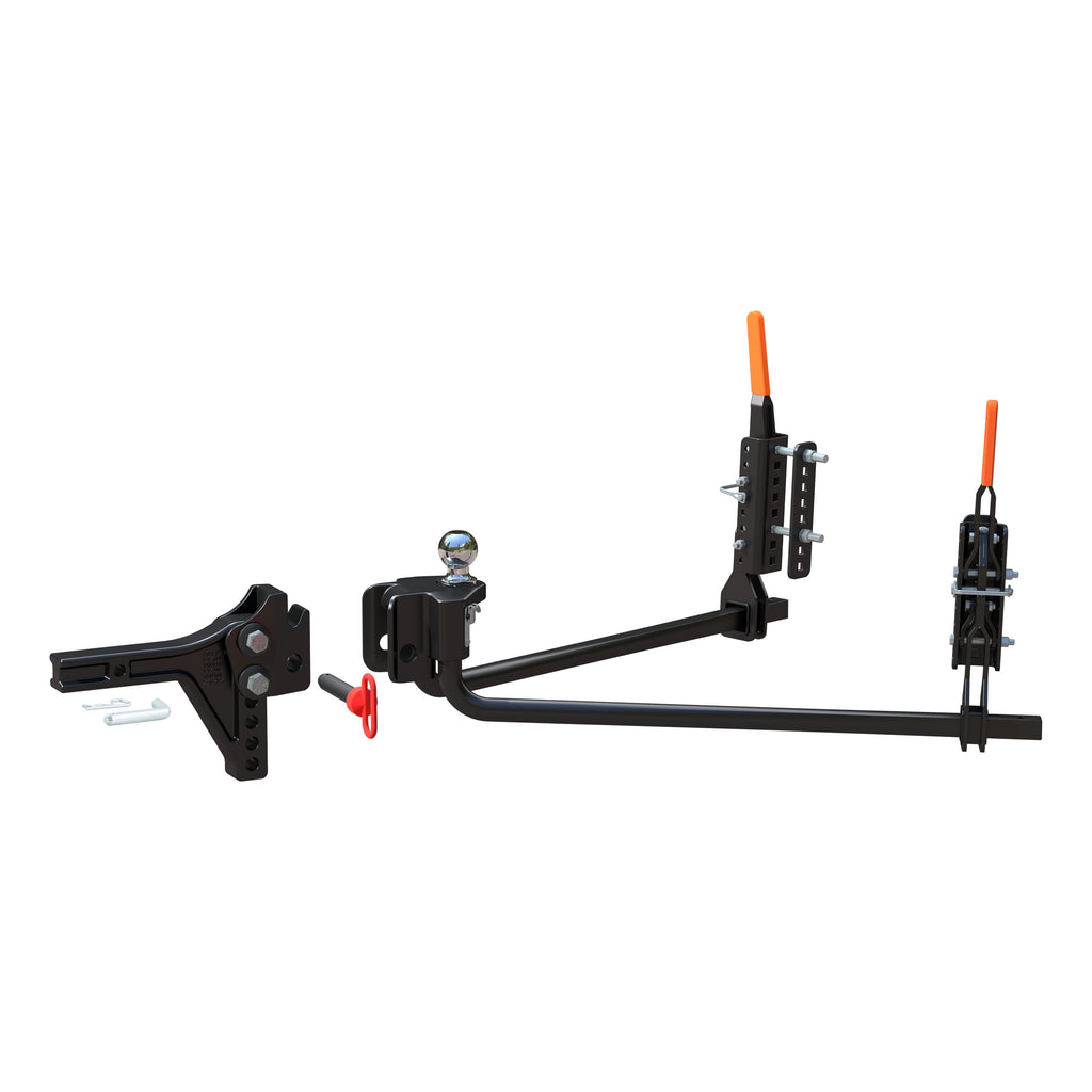 CURT 17510 TruTrack 2P Trailer-Mounted Weight Distribution Hitch, 8-10K