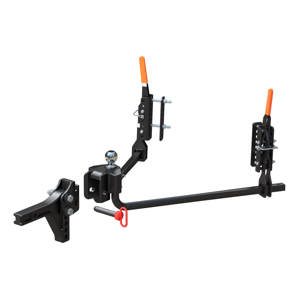 CURT 17510 TruTrack 2P Trailer-Mounted Weight Distribution Hitch, 8-10K