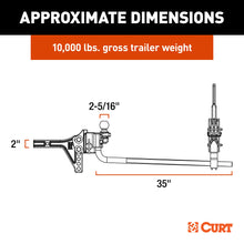 Load image into Gallery viewer, CURT 17510 TruTrack 2P Trailer-Mounted Weight Distribution Hitch, 8-10K
