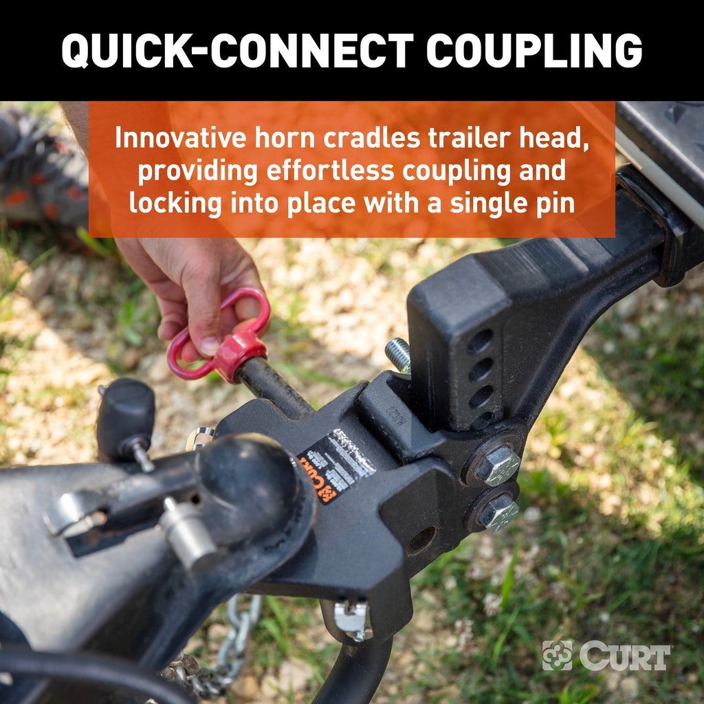 CURT 17510 TruTrack 2P Trailer-Mounted Weight Distribution Hitch, 8-10K