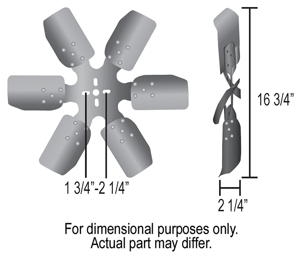 Derale 17517 17" Standard Rotation Rigid Race Fan, Aluminum Blade