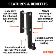 Load image into Gallery viewer, CURT 17517 TruTrack™ Heavy-Duty 6" Adjustable Support Brackets (2-Pack)