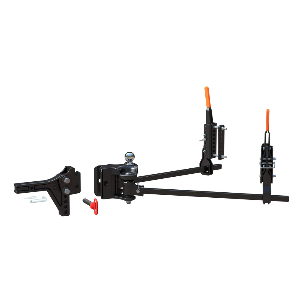 CURT 17520 TruTrack 4P Trailer-Mounted Weight Distribution Hitch, 8-10K