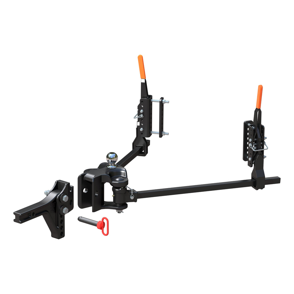 CURT 17520 TruTrack 4P Trailer-Mounted Weight Distribution Hitch, 8-10K