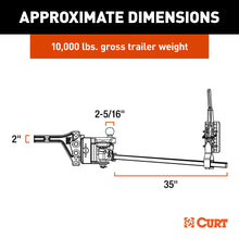 Load image into Gallery viewer, CURT 17520 TruTrack 4P Trailer-Mounted Weight Distribution Hitch, 8-10K