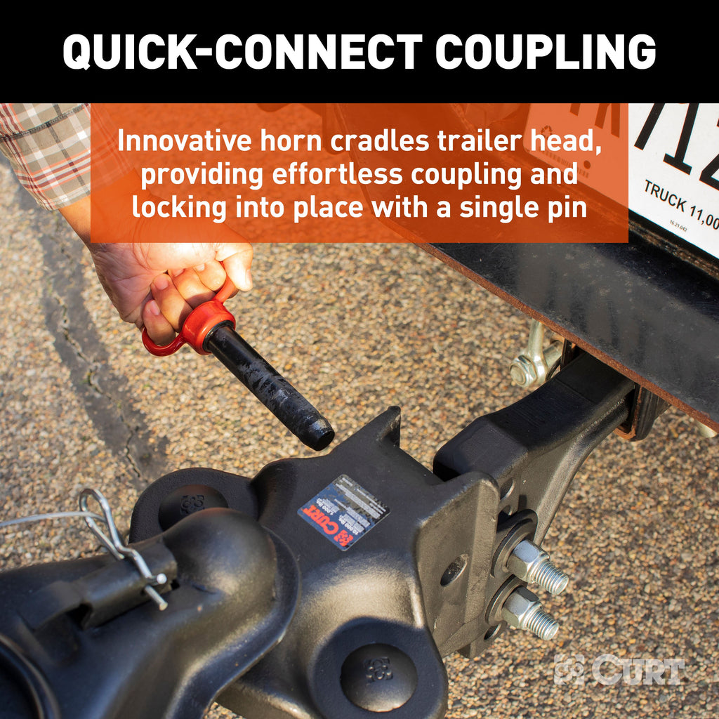 CURT 17520 TruTrack 4P Trailer-Mounted Weight Distribution Hitch, 8-10K