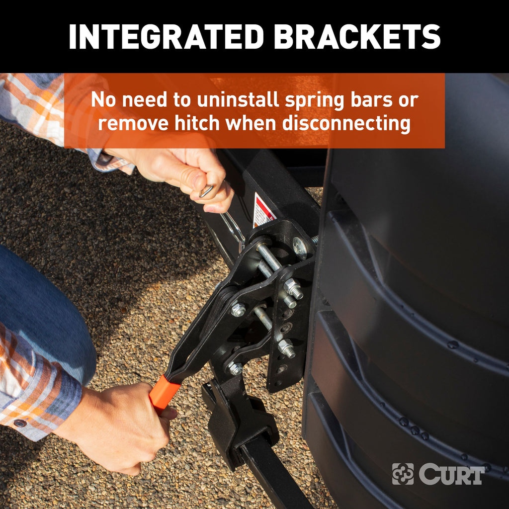 CURT 17520 TruTrack 4P Trailer-Mounted Weight Distribution Hitch, 8-10K