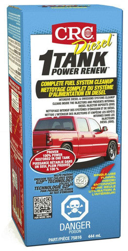 CRC Chemicals 75816 1-Tank Power Renew™ For Diesel - 444mL
