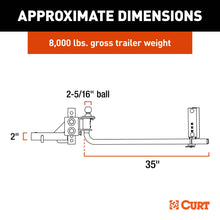 Load image into Gallery viewer, CURT 17599 TruTrack 2P Round Bar Weight Distribution Hitch with 2x Sway Control, 5-8K