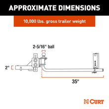 Load image into Gallery viewer, CURT 17601 TruTrack 2P Round Bar Weight Distribution Hitch with 2x Sway Control, 8-10K