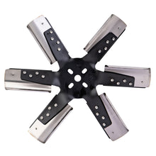 Load image into Gallery viewer, Derale 17615 15" Heavy Duty Stainless Steel Reverse Rotation Flex Fan, Black Hub