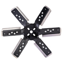 Load image into Gallery viewer, Derale 17615 15" Heavy Duty Stainless Steel Reverse Rotation Flex Fan, Black Hub