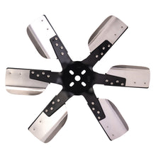 Load image into Gallery viewer, Derale 17617 17" Heavy Duty Stainless Steel Reverse Rotation Flex Fan, Black Hub