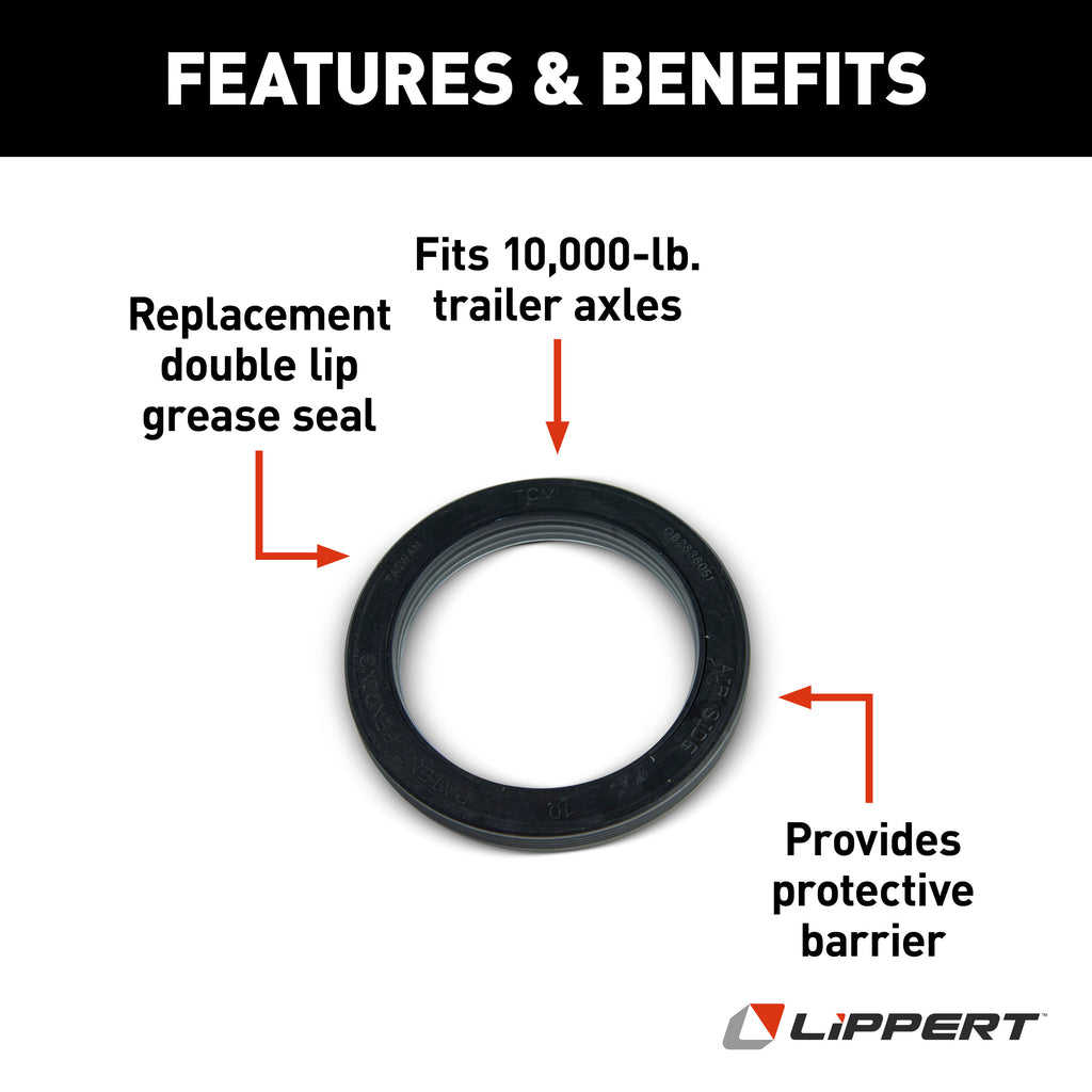 CURT 176692 Wheel End Oil Seal - 10,000-lb. Axles, 2.875" ID