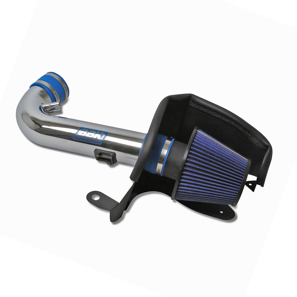 BBK Performance Parts 1768 2011-2014 MUSTANG GT 5.0 BOSS 302 COLD AIR KIT (Powder Coated Chrome) for Select Ford Mustang