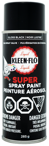 Kleen Flo 4001 Super Spray Paint, Gloss Black - 285g