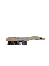 Load image into Gallery viewer, Felton 1781SS Row Shoe Handle Scratch Brush, 4x16, .014 Stainless Steel