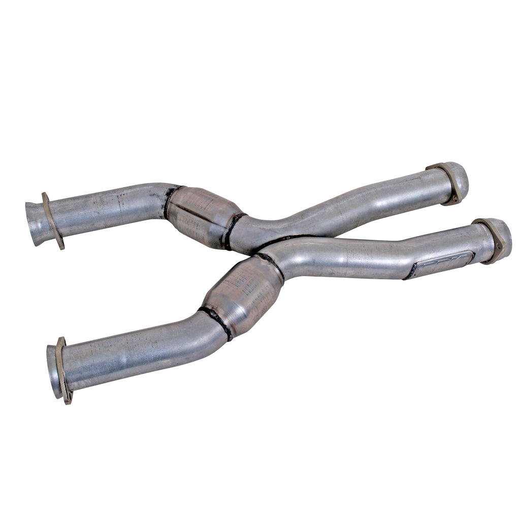 BBK Performance Parts 1786 1987-04 MUSTANG COYOTE SWAP SHORT MID X PIPE WITH HIGH FLOW CATS for Select Ford Mustang