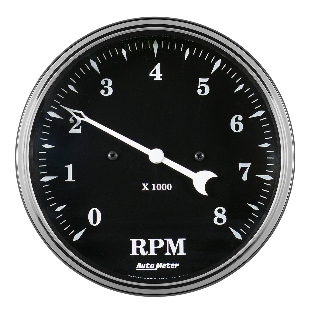 AutoMeter 1799 GAUGE, TACHOMETER, 5", 8K RPM, IN-DASH, OLD TYME BLACK