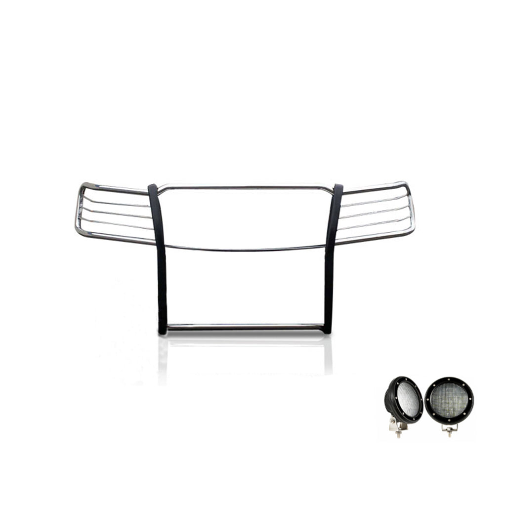 Black Horse Off Road 17A035700A2MSS-PLFB Grille Guard Kit for Select Chevrolet Silverado